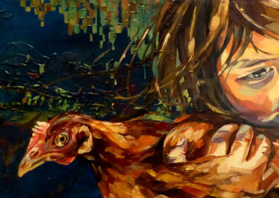 "Andrea" (huile sur toile) - 90 x 30 cm (à vendre)